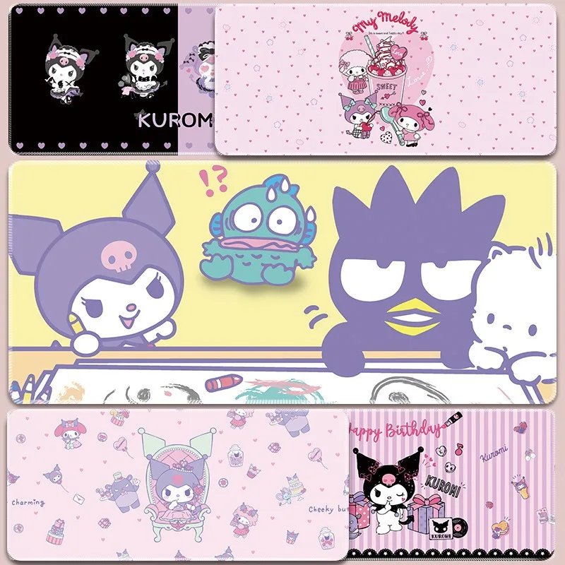 Miniso Sanrio Kuromi Mouse Pad Anime Kawaii Veľké hry Kuromi MousePad Gamer Stitching Desk pre koberec klávesnice PC