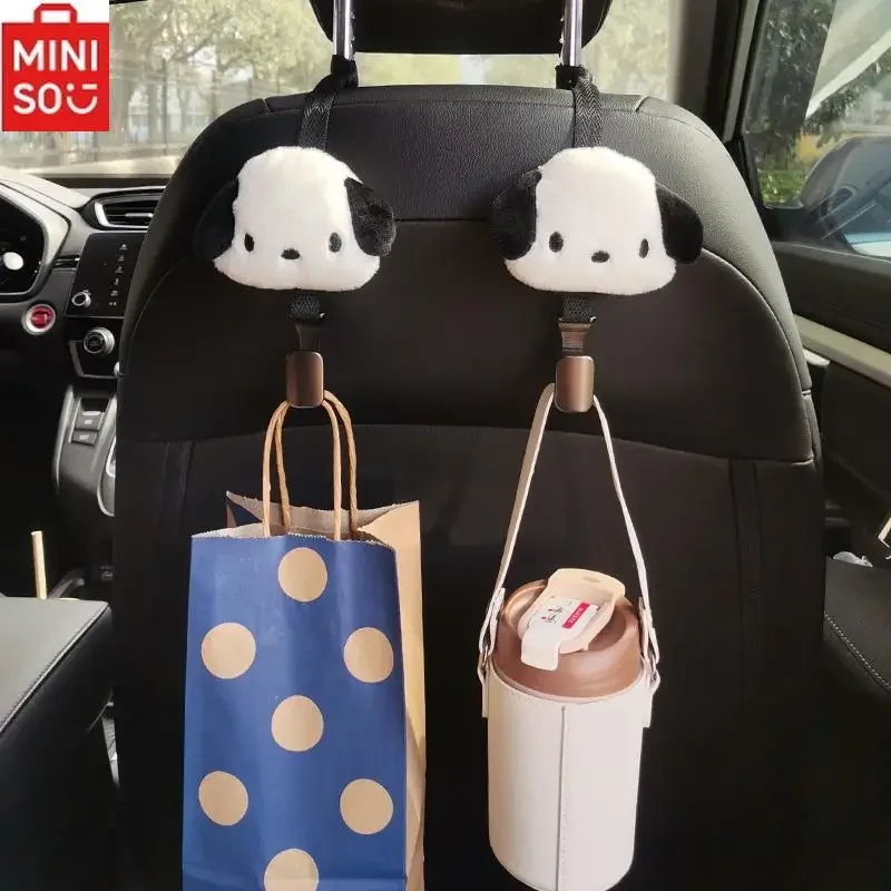 Miniso Sanrio melódiu autosedačky chrbát chrbta plyšový háčik karikatúra karikatúra Cinnamon Dog Pacha pudding psov multifunkčný úložný háčik dekorácia