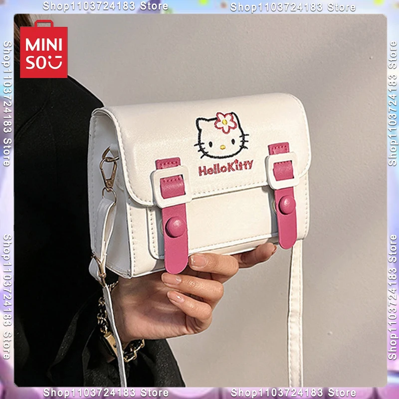 Miniso Sanrio Pu Square Bag anime tašky na ramená kawaii posol tote cartoon batohy moja melódia Cinnamorol Kuromi módne tašky