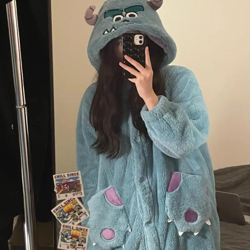 Miniso Sullivan Robes Cosplay kostýmy Halloween modrý býk anime dospelé nočné košele Vianoce karneval vtipné pyžamy kigurumi