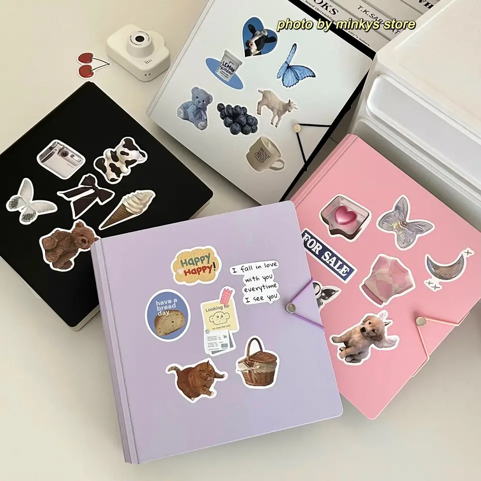 Minkys Kawaii D Prsteň Prsteň 3 palce KPOP Fotografie spojivo Veľká kapacita idol Photocard Album Photokardy zbierajú knihu