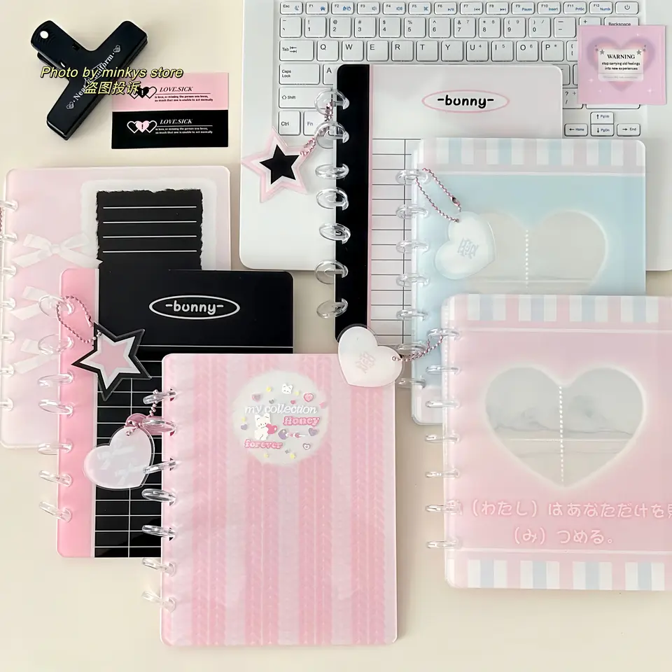 Minkys Kawaii Ins Hot Mushroom KPOP Fotocards Binder Idol Fotografie Zbierka kniha Star Chaser Album Small Card Storage Book