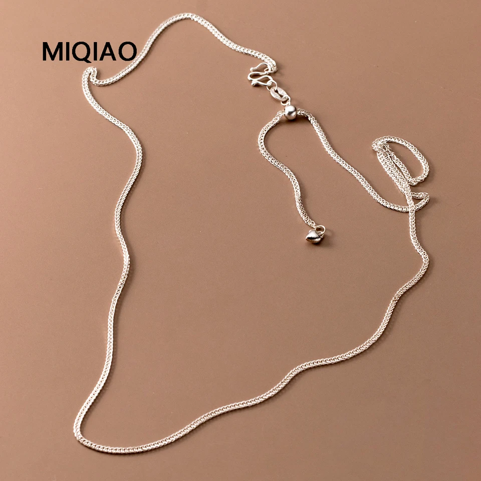 Miqiao 999 Sterling Silver Chopin Reaf Reaily 45 55 cm náhrdelník pre dámske reťazové reťazce šperky všestranná šialenka Žena