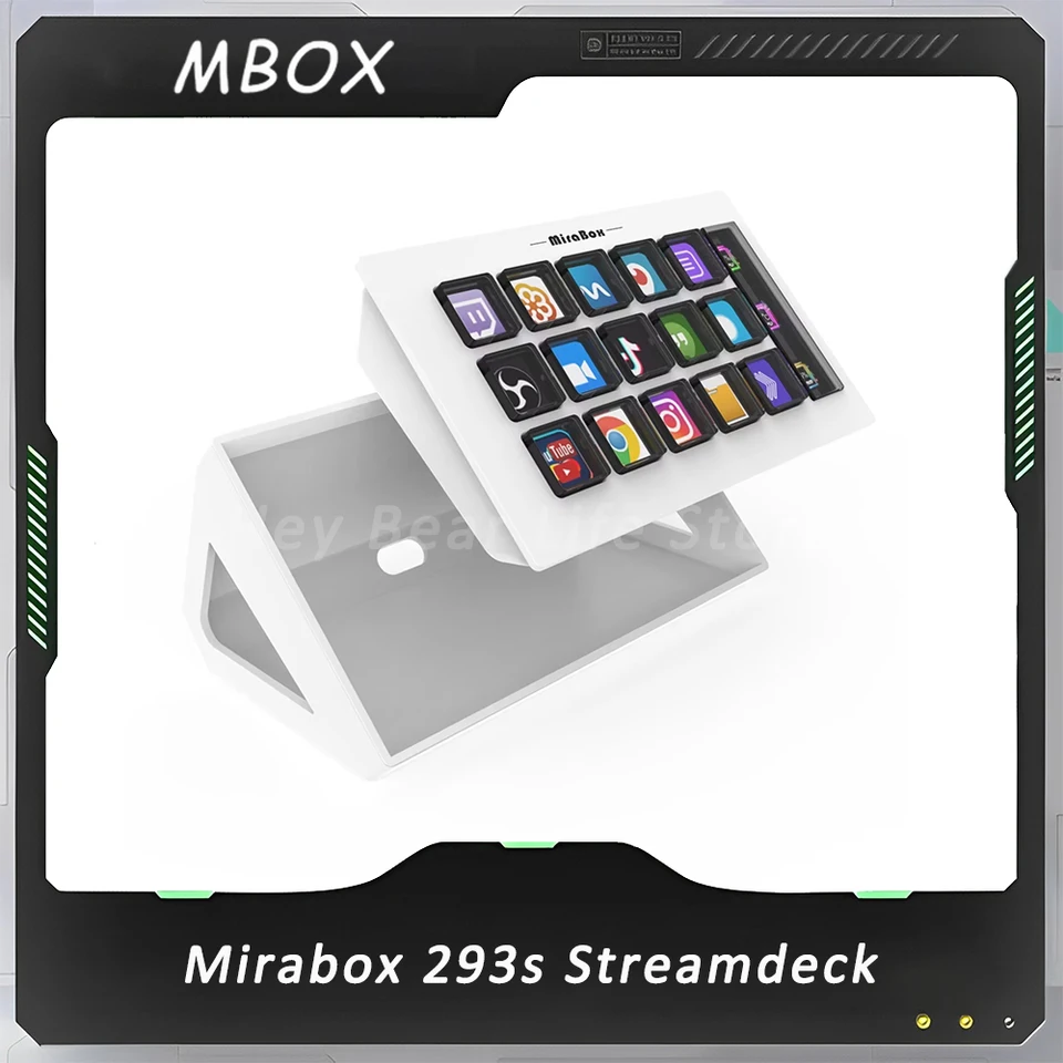 Mirabox 293S Streamdeck Visual 15 Keys Mini klávesnica LCD tlačidlo Living Controller Desktop Ozdob