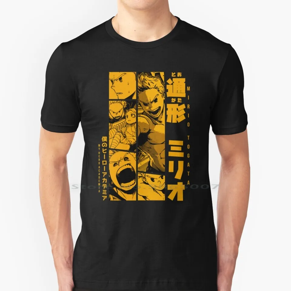 Mirio Togata / Lemillion = Dizajn panela manga 100% bavlnené tričko Lemillion Mirio Togata Nighteye Eri Big 3 Shonen One pre všetkých