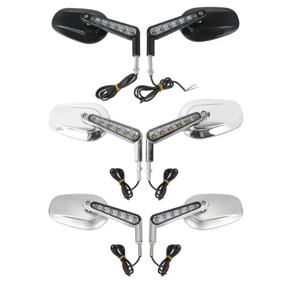 Mirror LED Turn Signals for Harley VRod V Rod V-Rod VRSCF 2009-2017 2016 2015 2014 2013 2012 Motocykel