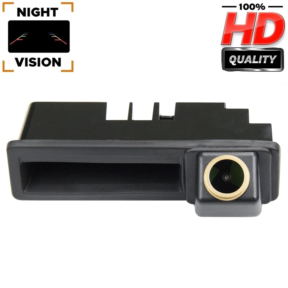 Misayaee HD 1280x720p Zadná kamera pre fotoaparát pre Audi A3 A4 B7 A6L 4F C6 S5 Q7, Night Vision Overing Zálohovacia rukoväť vodotesná fotoaparát
