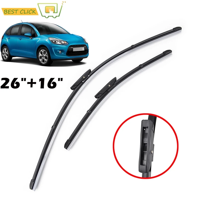 Misima čelné sklo predného skla Wiper pre čepele pre Citroen C3 2. Gen 2009-2016 2010 2011 2012 2013 2014 2014 2015