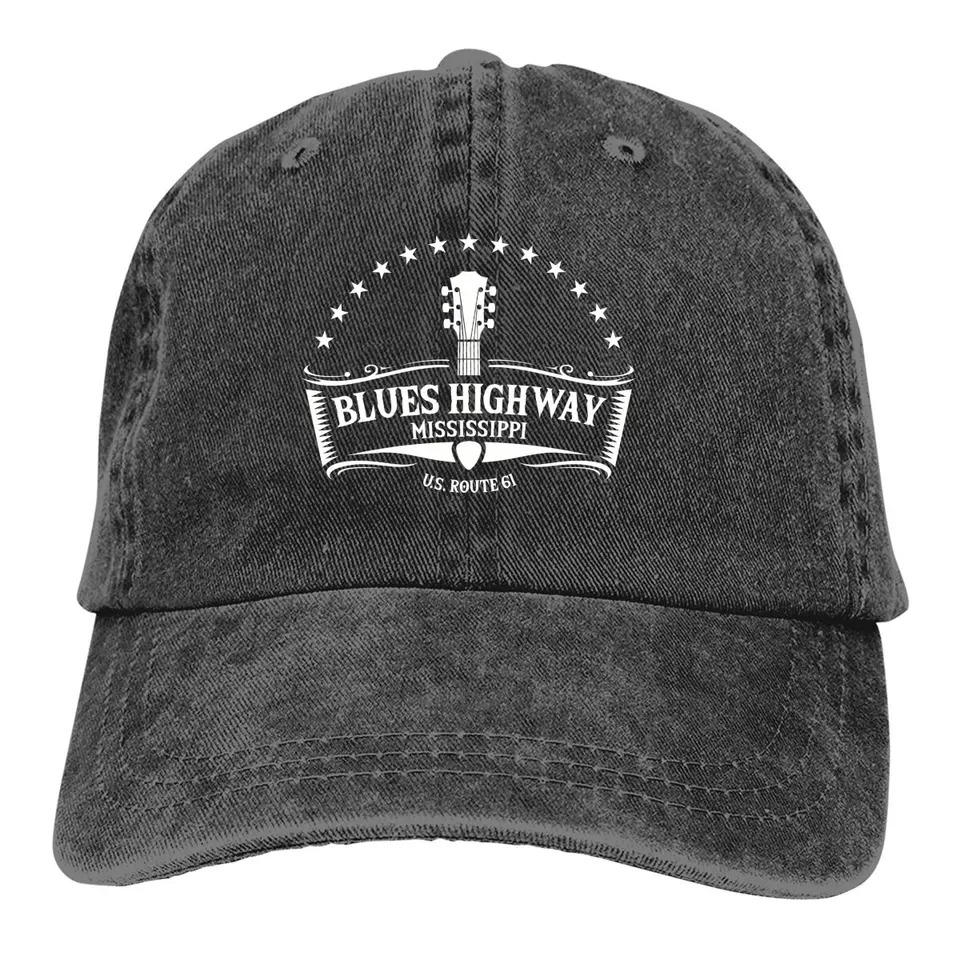 Mississippi The Blues Highway 61 Baseball Cap Men klobúky Ženy Ochrana chráni