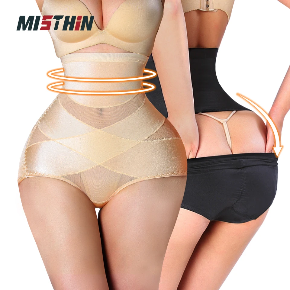 Mistin vysoký pás nohavičky Shapewear Crotch Otvárací zadok otvor veľkú veľkosť štíhle nohavice tela shaper neviditeľné ovládanie brucha