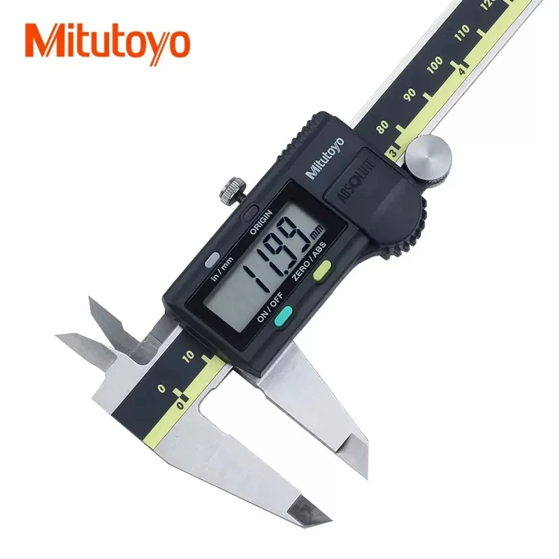 Mitutoyo digitálny strmeň 150 mm z nehrdzavejúcej ocele / mm / palec 0,01 mm vysoká presnosť pre mechanické komponenty meranie