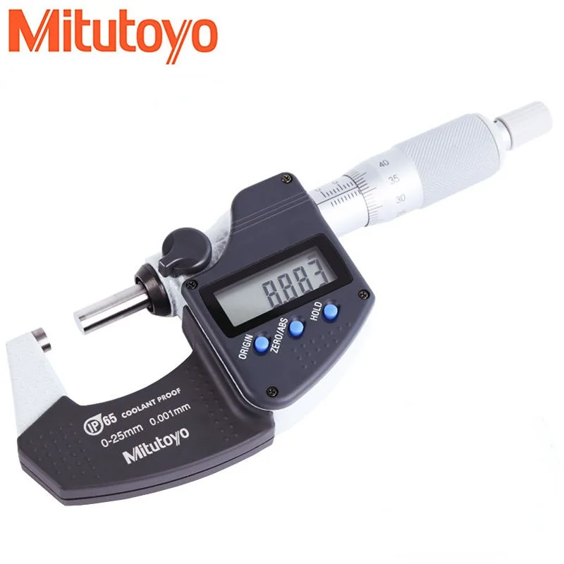 Mitutoyo merací rozsah 0-25/50/75/100 mm/0,001 293-240/241/242/243-30 Digitálne vonkajšie mikrometre IP65 presnosť 1UM