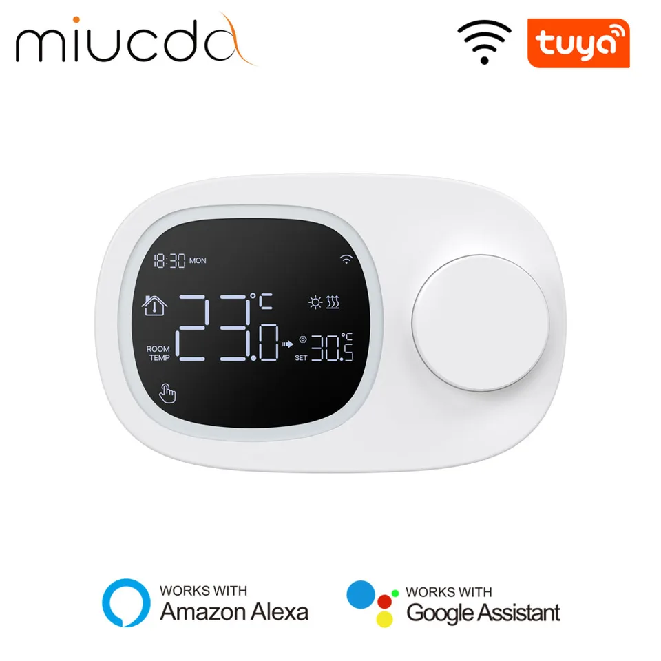 MIUCDA TUYA WIFI SMART TERMOSTAT, Nízko výkonné vykurovanie/chladenie Vodný plynový plyn