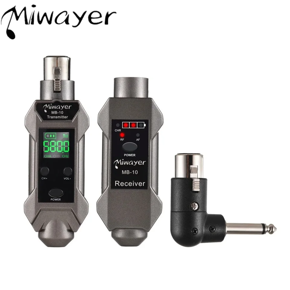 MIWAYER UHF Profesionálny bezdrôtový mikrofónový konvertor XLR vysielač a bezdrôtový systém MB-10 pre dynamický mikrofón