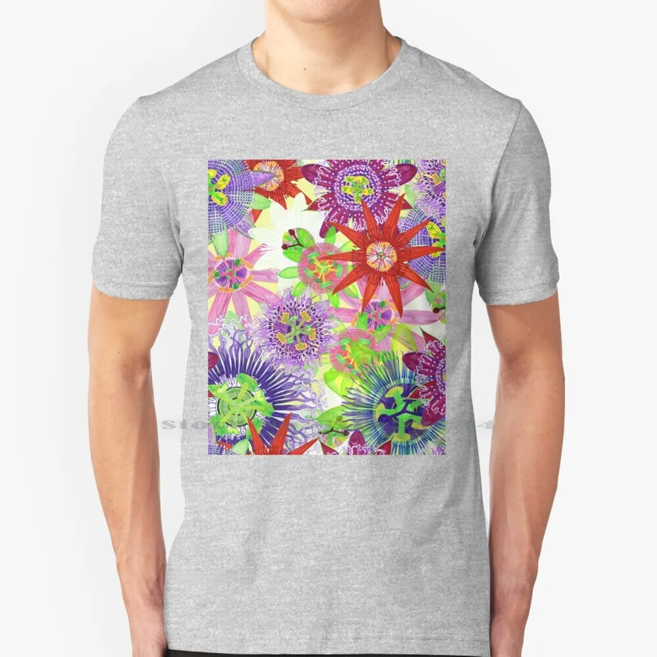 Mix Brazília passiflora T košeľa bavlna 6xl passiflora mix brazília Joancaronil Lesbos lesvos mytilene grécka farebná vášeň Love Love