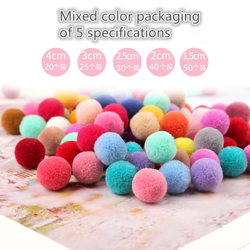 Mix Match 5 Špecifikácie Cashmere Bayberry Ball Pompom Diy Clothing Hat Home Decoration Svadobná hostina Šijacie remeselné doplnky