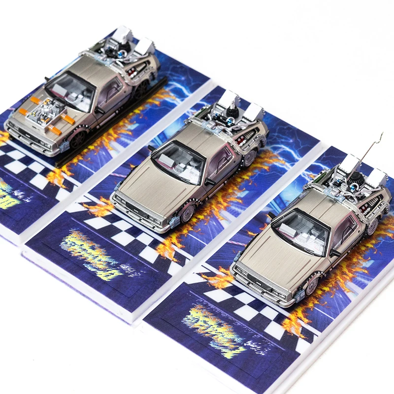 MJ 1:64 Späť na Future Time Machine DMC-12 DeLorean Diecast zliatiny Model kovový kovový hračkár