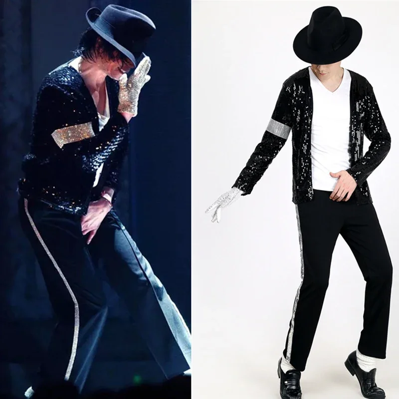 MJ Michael Jackson Coat Billie Jean Jacket Glove Kids Kids Party Cosplay kostýmy oblečenie deti cos súpravy 2021 tričko