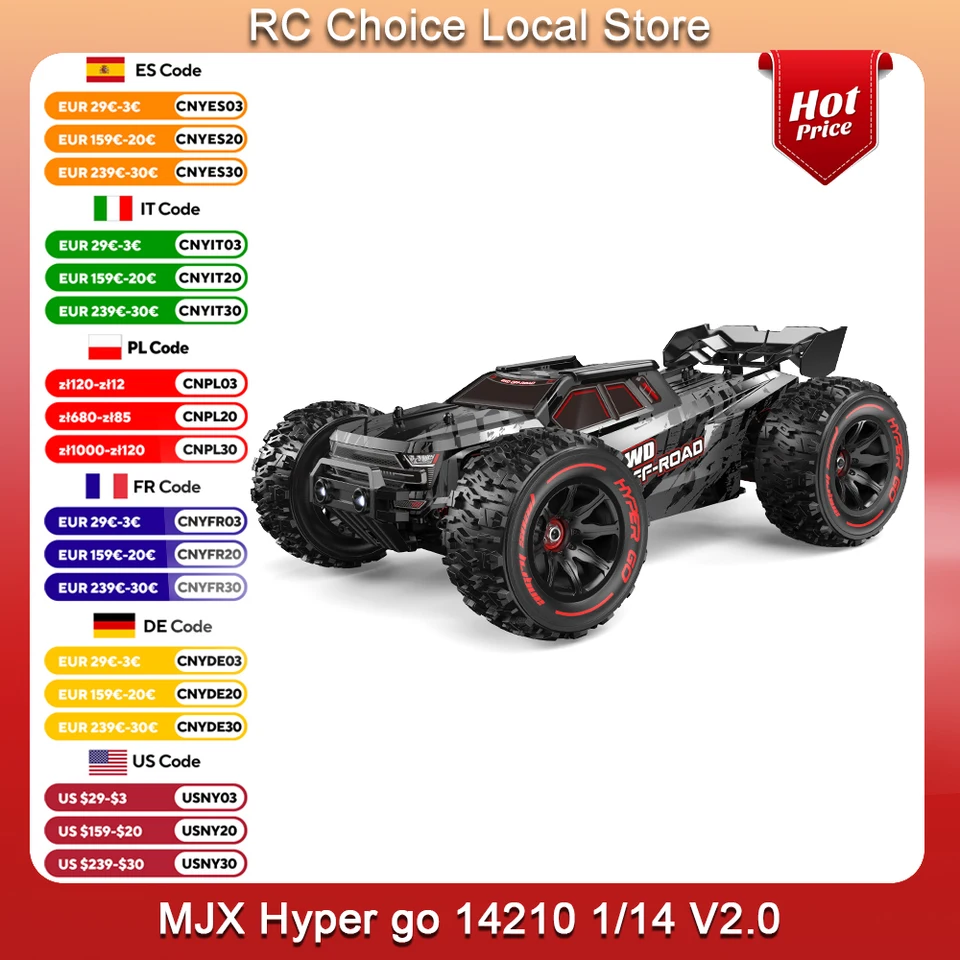MJX 14210 HYPER GO1/14 V2.0 RC diaľkové ovládacie vozidlo 4WD OFFORE RACING RC RC TRUP BUSHLESS 2,4G ELEKTRICKÝ DRIFT CAR Hračky
