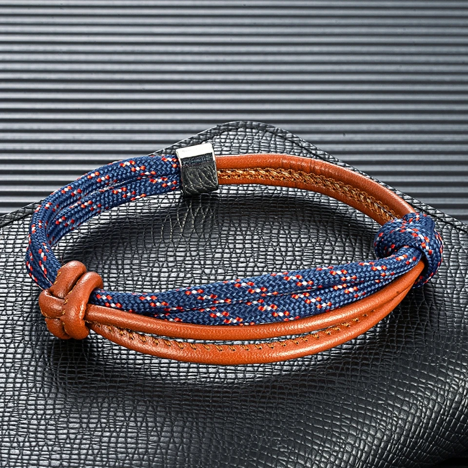 Mkendn Fashion Sport Camping Paracord Look Rese Aund Men Ženy nastaviteľné námorné 100% vodotesné šperky darčeky