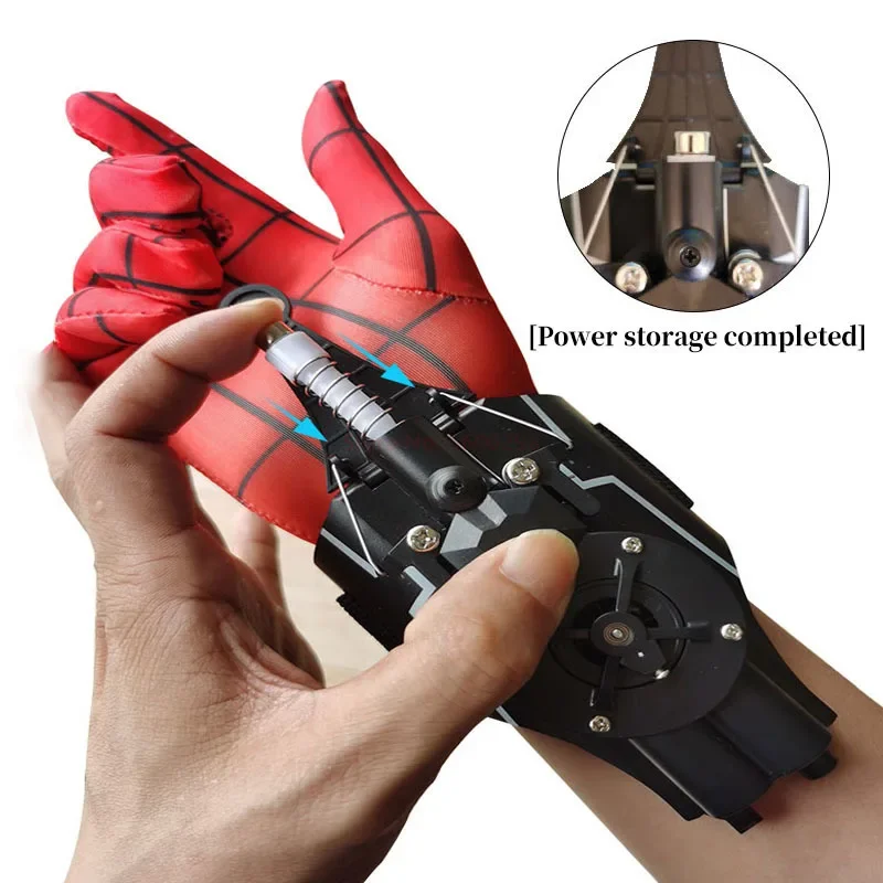 ML Legends Spiderman Web Shoopers Hračky Spider Man spúšťač zápästia Cosplay Peter Parker Accessories Rukavice pre deti darček