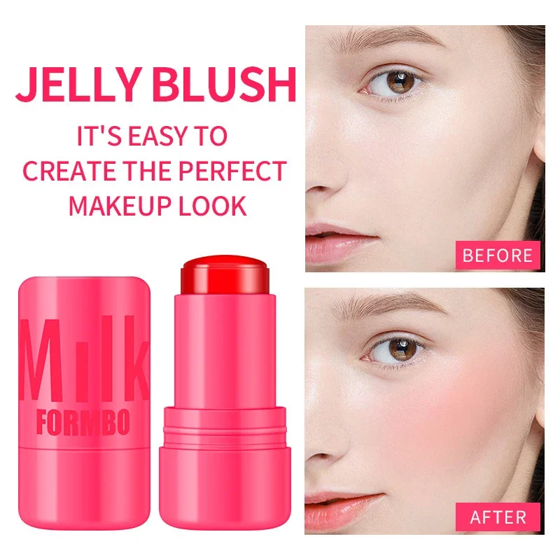 Mliečna želé tvár červenať odtieň 3-v-1 zvlhčená nálepka na červenanie vodu Dlhodobý rozjasňuje matný materský makeup