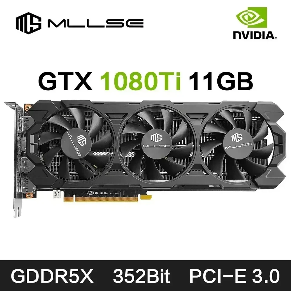 Mllse GeForce GTX 1080TI 11GB Herná grafika Grafická karta GDDR5X 352bit PCI-E 3,0 × 16 6+8pin NVIDIA GPU GPU grafická karta Placa de Video