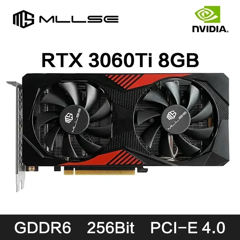 MllSE RTX 3060TI 8GB Grafická karta GDDR6 256bit PCI Express 4,0 × 16 8pin NVIDIA GPU RTX 3060TI Gaming Video Placa de Video