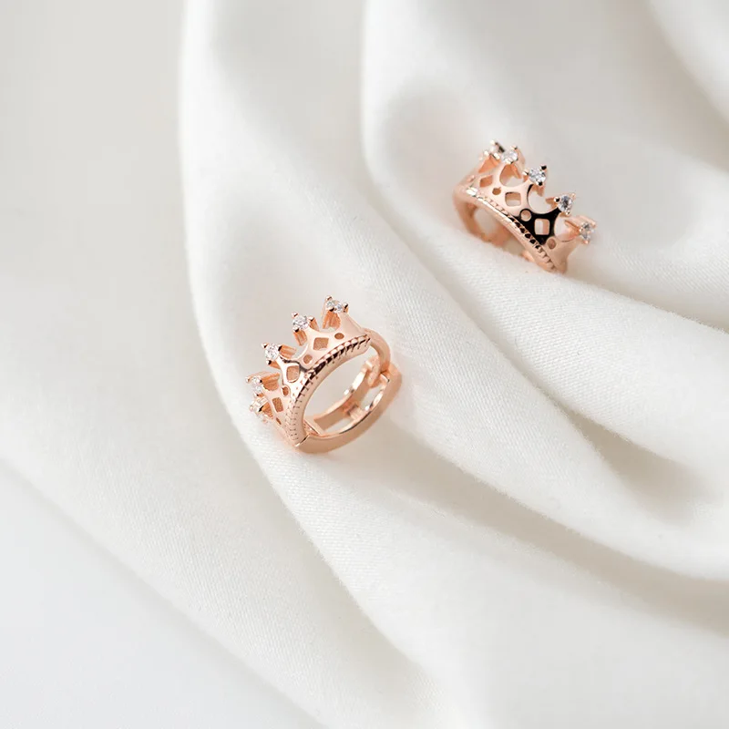 MLOVEACC ROYAL CORUN Mini Clip náušnice pre ženy Clear Cz Vyhlásenie Svadobné šperky 925 Sterling Silver Bijoux