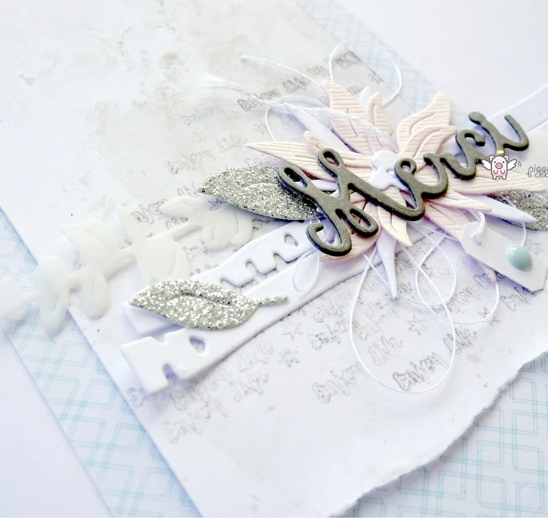 Mmao Crafts Metal Ocel Cutting Dies Nové francúzske ďakujem Letters Stencil Pre DIY Scrapbooking Paper/Foto Cards Embosing Dies