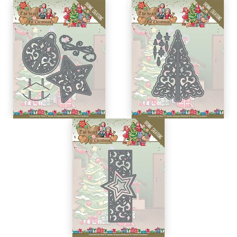 Mmao Crafts Metal Ocel Cutting Dies Nové vianočné zvončeky Stars Stars pre domácich majstrov