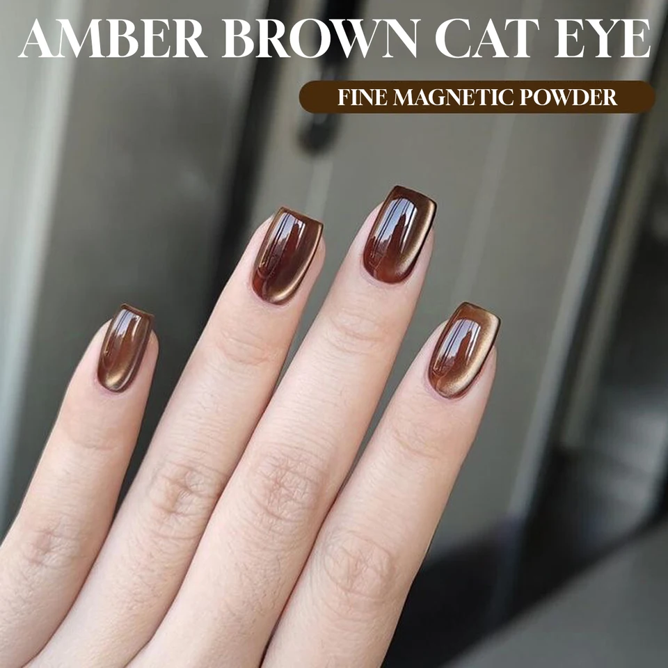 Mn 10 ml zimná jantárová hnedá sklenená korálka Cat Eye Gel na nechty lak 2024 Advanced Whitening Olive Brown Coffee Gel Gold Gold Clins