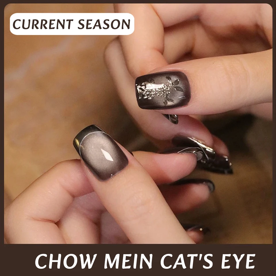 Mn 10 ml zimné horúce predávajúce borovicové atramentové sklenené korálky Cat Cat's Eye Gel na nechty na nechty nechtových salónov jemné magnetické práškové saténové saténové klince