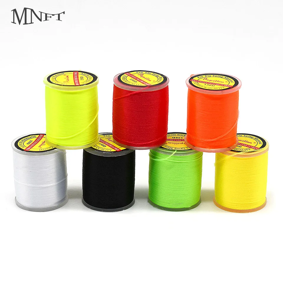 MNFT 2SPOLOLS FLY TINGE MULTI FILAMENTY Nlást 150D Polyester Fly Matters Materials