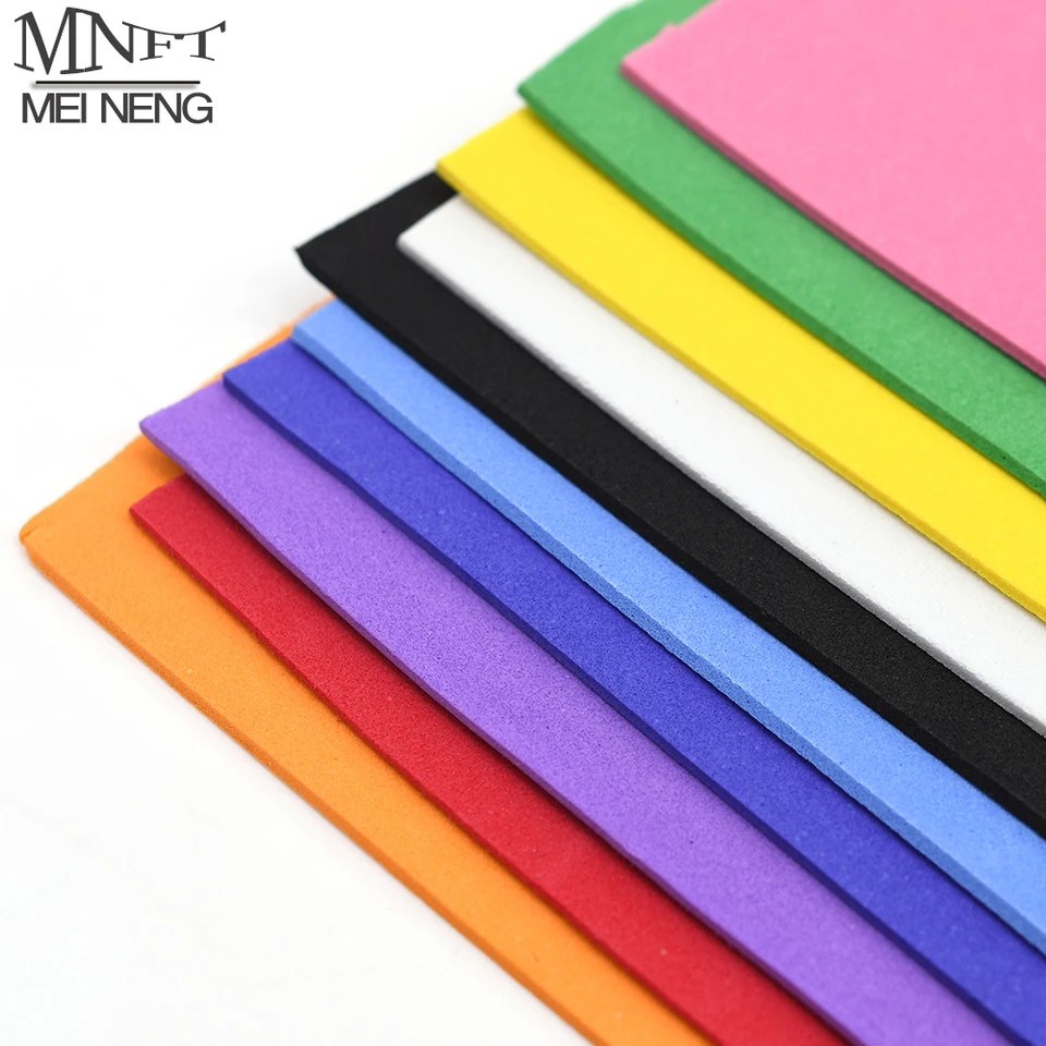 Mnft10pcs penové listy eva farebné muchy viazanie penový papier rybolovné návnady rybárske náradie doplnky