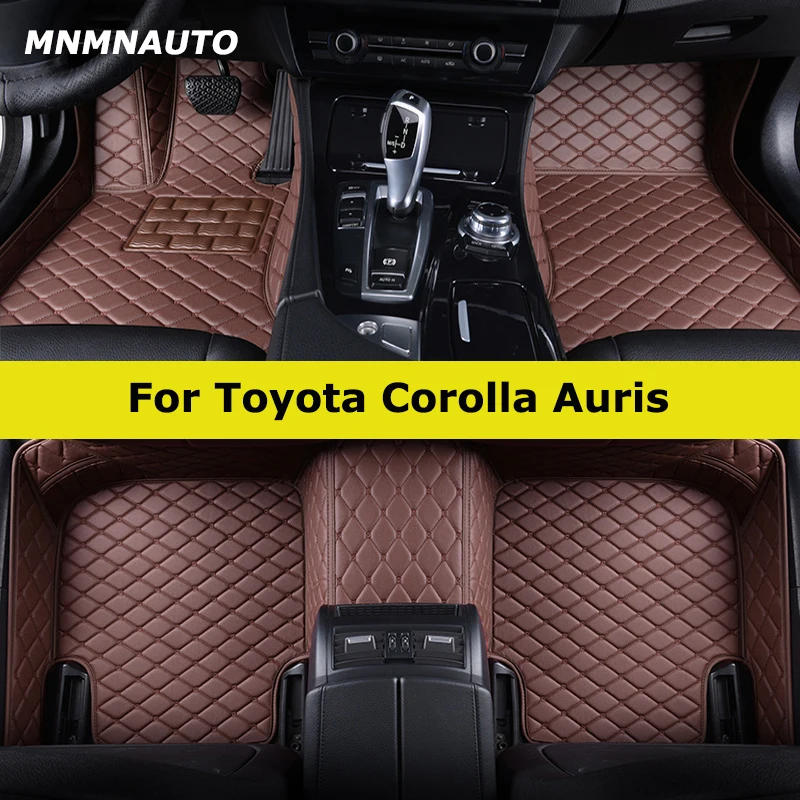Mnmnauto Custom CAR podlahové rohože pre Toyota Corolla AURIS Auto Carpets Foot Coche Accessorie