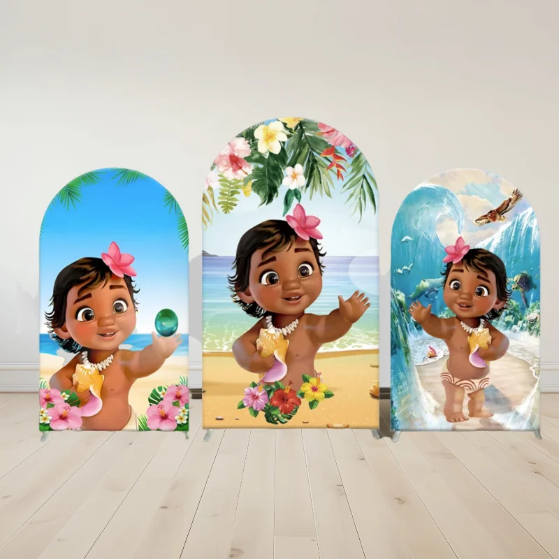 Moana Arch Cover Photo Pozadie pozadia pre fotografiu pre bábätko Girl Princezná narodeninová oslava rekvizity dekorácie oslavovať