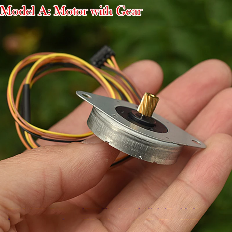 Moatech Micro 2-fázový 4-vodičový presný krokový motor DC 5V-12V Mini Round Round Ultra-Thin 35 mm krokový krok s krokom 3,75 stupňa 3,75 stupňa