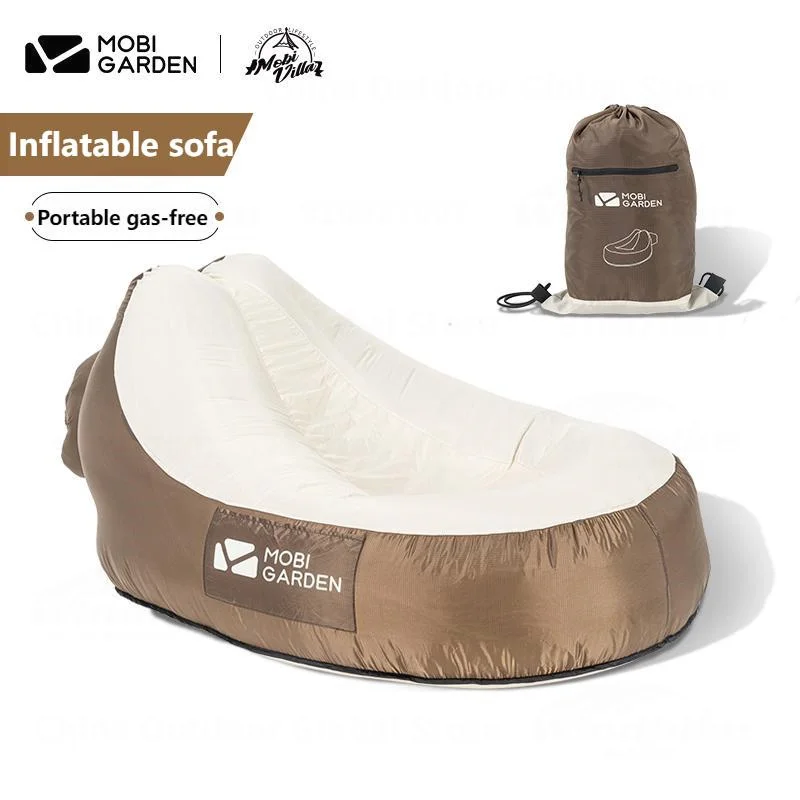 Mobi Garden Camping Ultra ľahký vzduch lenivý nafukovateľný pohovka Rýchle nafukovacie 210T Polyester nepremokavé prenosné vonkajšie vzduchové lôžko