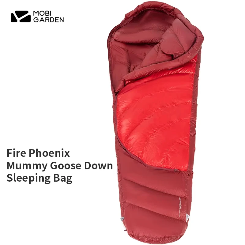 Mobi Garden Fire Phoenix Spaľovací vašitra Mummy studený odpor -45 ℃ Zhruženie FP800 Husa dole Sneh Mountain Free Prešívaná voľná prikrývka
