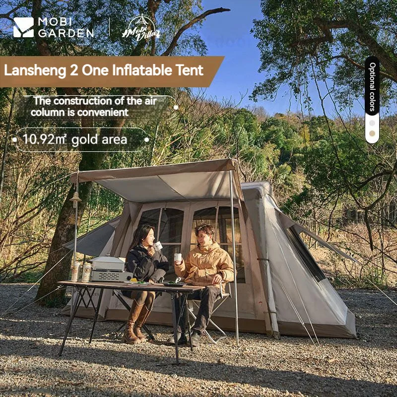 Mobi Garden Outdoor Camping Equipment nafukovacie stane Family Prenosný skladací tunel Rýchle otvorenie štyroch sezón Lansheng 2