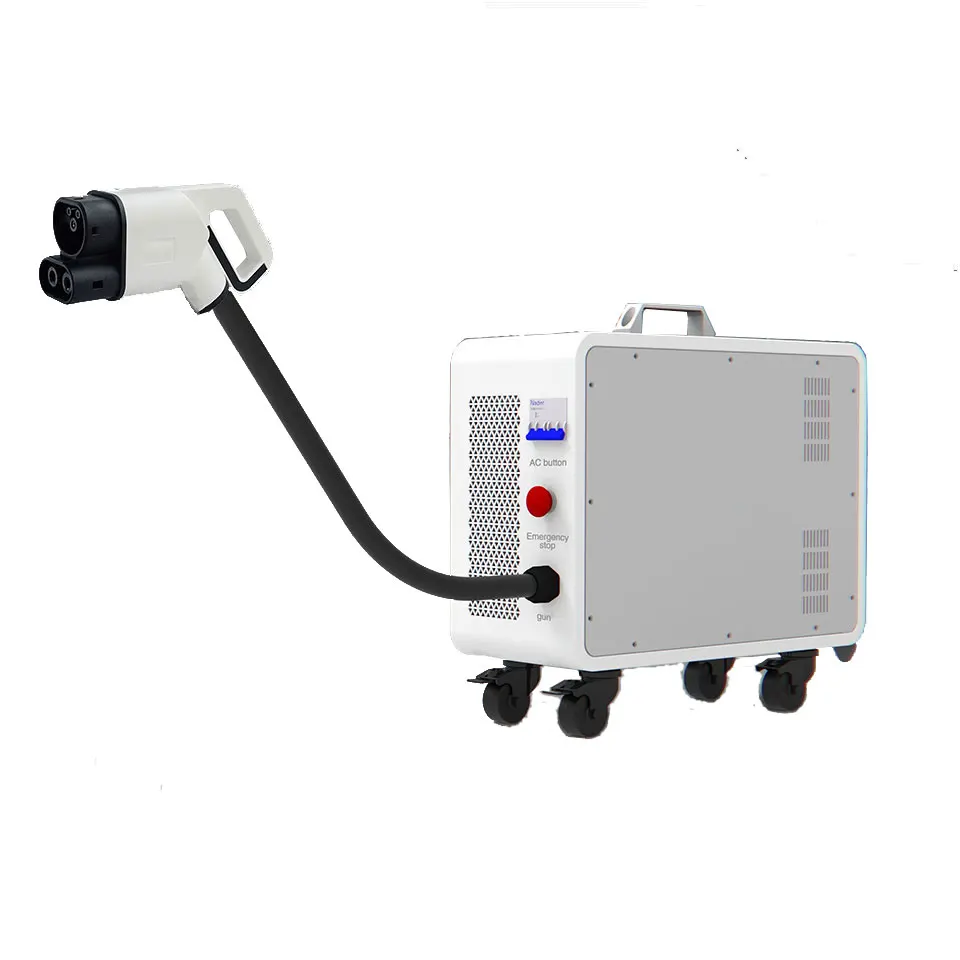 Mobilná nabíjačka EV Single Gun Prenosná 20 kW DC Fast EV Charger CCS2 CCS1 GBT Chademo Electric CAR nabíjačka