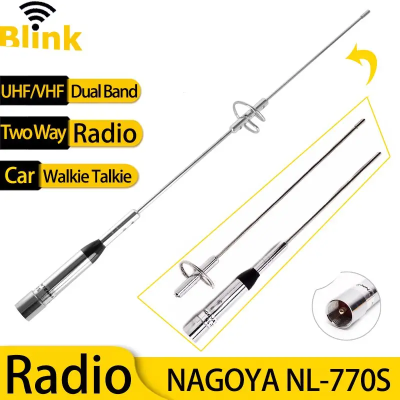 Mobilné auto obojsmerné rádio anténa Nagoya NL-770S 144/430MHz UHF/VHF Dual Band Walkie Talkie Anténa pre Baofeng BF-9500 TYT UHF-J
