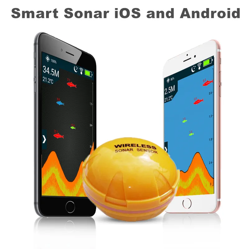 mobilný telefón Fishfinder Wireless Sonar Fish Finder Hĺbka morského jazera detekcia iOS Android App Findfish Smart Sonar Echo Sounder