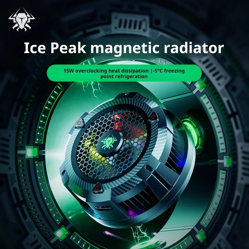 Mobilný telefón Radiator polovodičové chladenie chladiaceho chladiaceho klipu Magnetický sací ventilátor špeciálne vhodný pre Apple Xiaomi Samsung