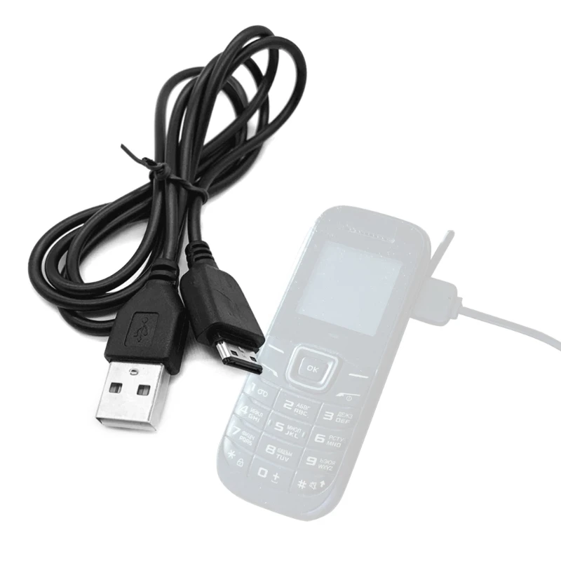 Mobilný telefón USB nabíjačka Universal pre Samsung B320 B510 B2100 XPLORER B2700 B5702 B5722 D880 Rýchle nabíjanie kábla 1M Čierna čierna