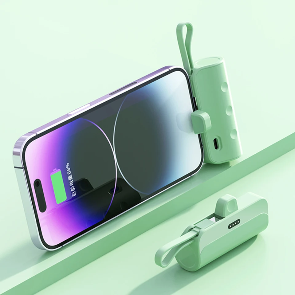 Mobilný výkon 5000 mAh Veľká kapacita bezdrôtovej energie Prenosná nabíjačka Plug a hrajte v pohode pre domáce cestovanie