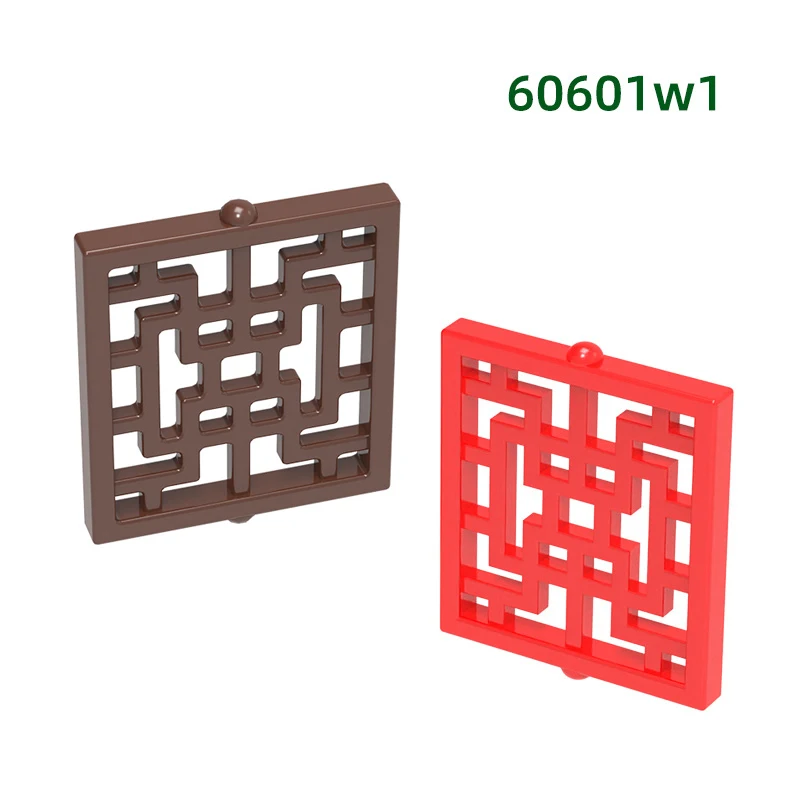 MOC 10PCS 60601W Textúrované okno 1x2x2 stavebné bloky Kit Kit House Hrad tehly častíc Puzzle Hračky pre deti narodeniny vianočné darček