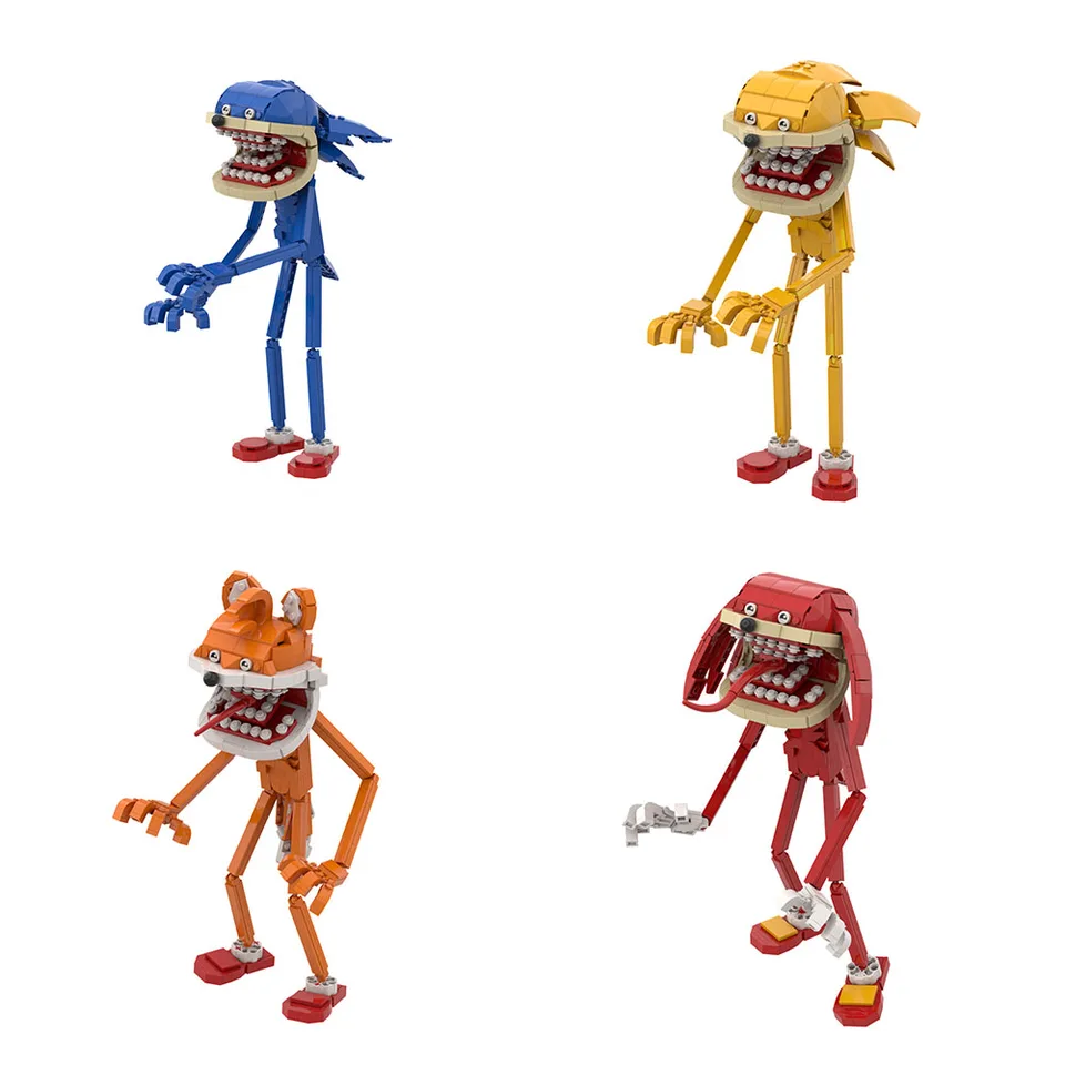MOC Animované postavy Sonices Model Building Blocks Horror Sinful Hedgehog Action figure zostavuje tehly hračky halloween darček