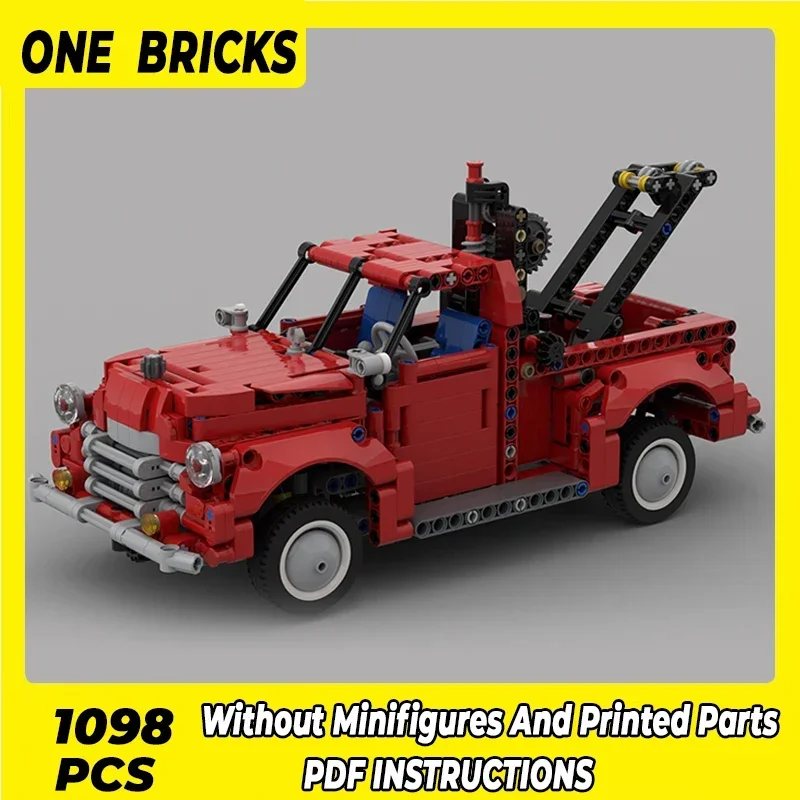 MOC BLUCH BLOKY MODEL MODEL ČERVENÉ PICKUP Technické tehly